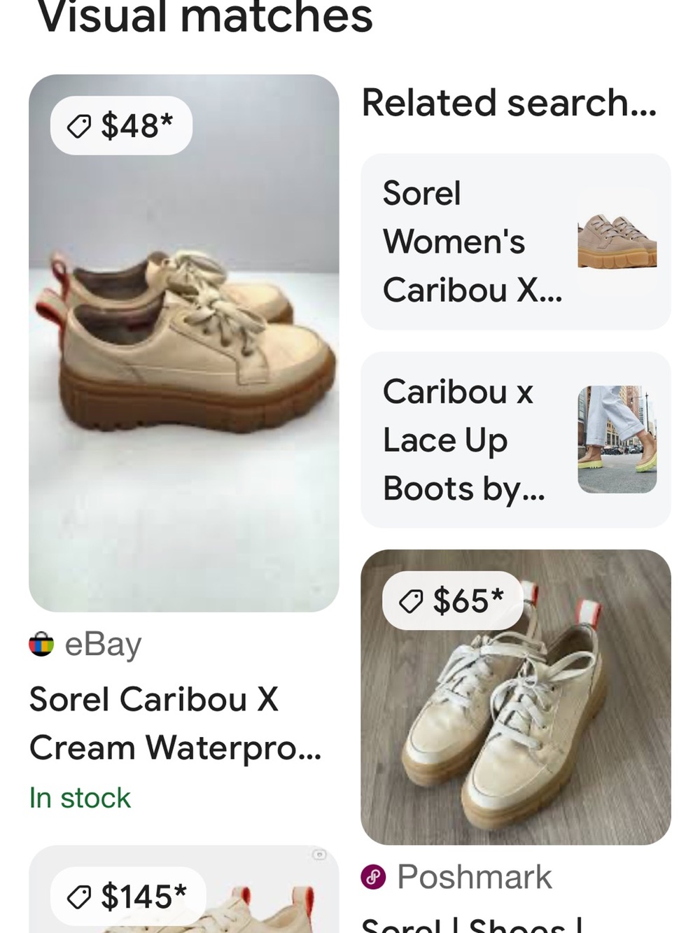 Sorel Caribou X Waterproof Sneakers in Bleached Ceramic Leather in SZ 8 - Picture 10 of 10